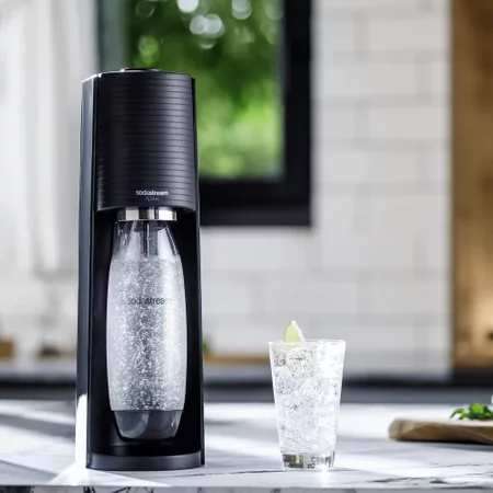 Saturator do wody gazowanej SodaStream Terra - Czarny + 2 butelki + cylinder z gazem CO2