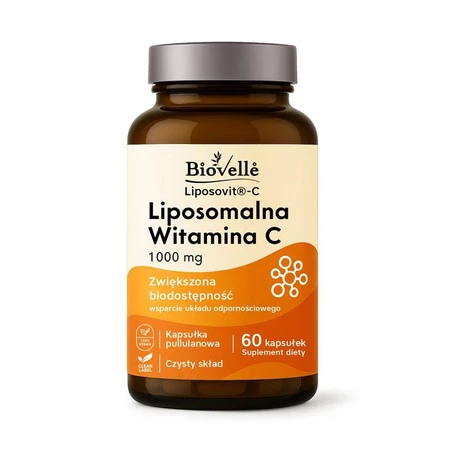 Biovelle Liposomalna Witamina C 1000 mg na wsparcie odporności 60 kaps.