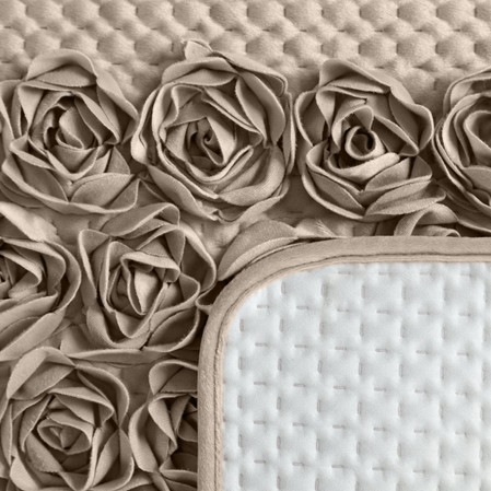 Narzuta CERAMIKA ROSES 170 X 210 CM CIEMNOBEŻOWY