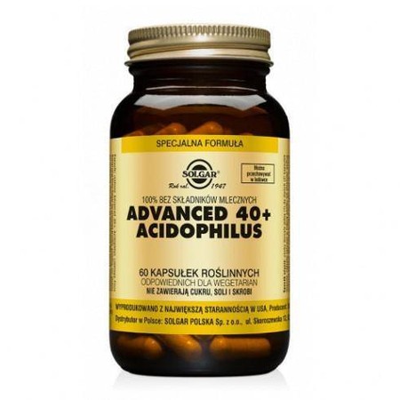 Solgar Advanced 40+ Acidophilus na wsparcie układu pokarmowego 60 kaps.