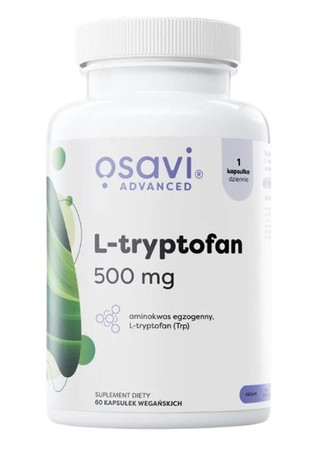 Osavi L-tryptophan 500mg Aminokwas wsparcie rytmu snu 60 kaps. vege