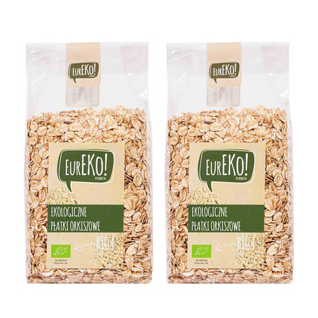 Zestaw: 2x Eureko − Płatki orkiszowe BIO − 300 g