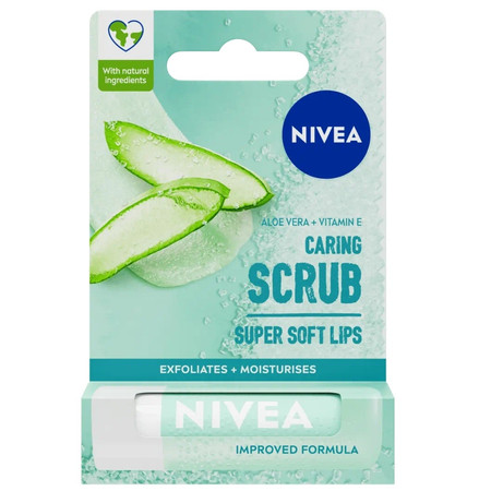 Caring Scrub pielęgnujący peeling do ust Aloes 4.8g