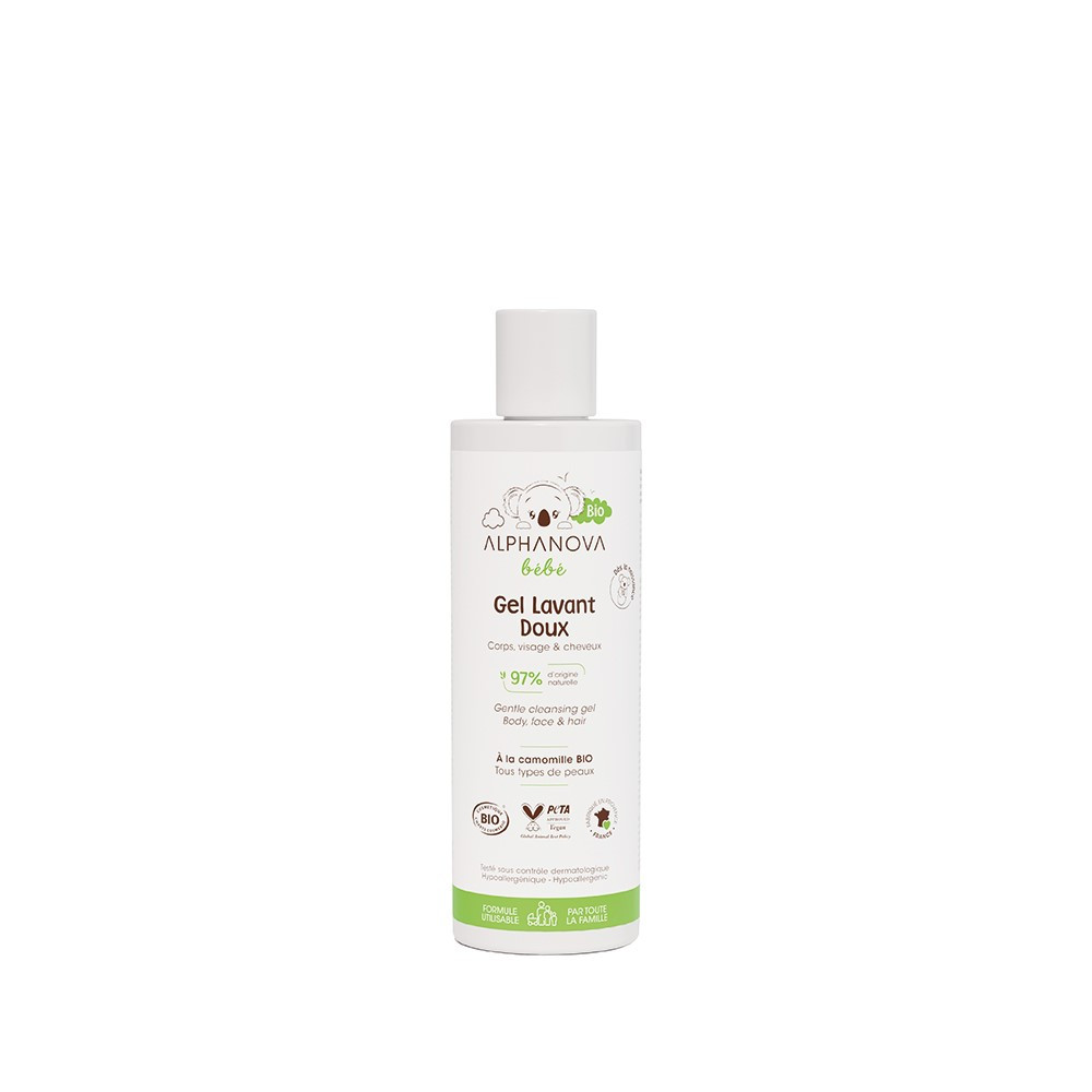Alphanova Bebe Bio, Delikatny żel myjący dla niemowląt 2 w 1, 200ml - Nabea.pl
