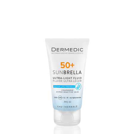 Dermedic SUNBRELLA ultralekki krem SPF 50+ dla skóry naczyniowej i nadreaktywnej 40 ml