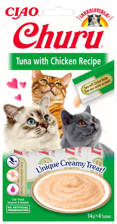 INABA Cat Churu Tuna Chicken Krem Tuńczyk Kurczak 4x14g