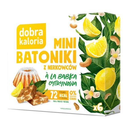 Mini batoniki babka cytrynowa bez dodatku cukru 102 g