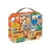 Janod Puzzle w walizce Plac budowy 36 elementów 4+ Made in France