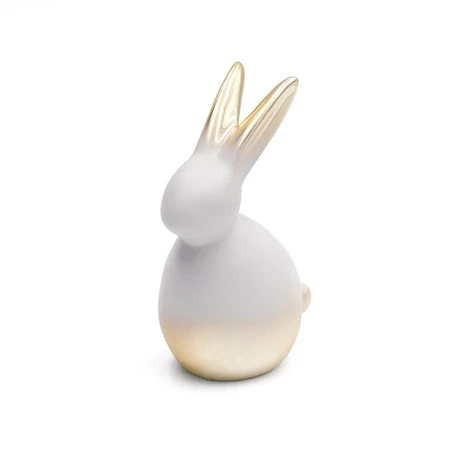 Ozdoba Wielkanocna, Figurka ceramiczna, kolor kremowy, rozmiar 10 x 17 x 7 cm