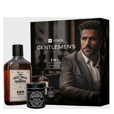 Gentleman’s Choice zestaw Whisky żel do mycia ciała i szampon do włosów i brody 3w1 Apple 330ml + pomada do włosów i brody 100ml
