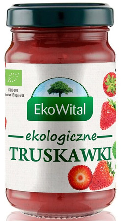 EkoWital Mus truskawkowy bez dodatku cukru BIO 250 g