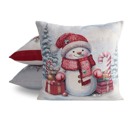 Poszewka świąteczna gobelinowa 45x45 cm – Bałwanek