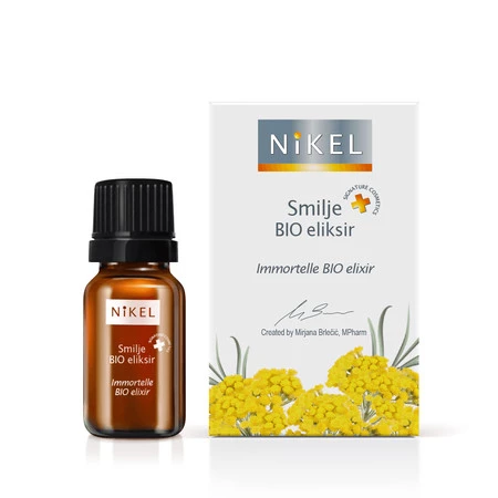 NIKEL, Antyoksydacyjny eliksir 100% naturalny z wyciągiem z kwiatu Immortelle, 10ml