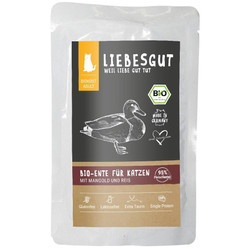 LIEBESGUT BIO ENTE - kaczka z botwinką ekologiczna mokra karma dla kota (100g)
