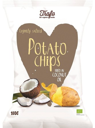 TRAFO CHIPSY ZIEMNIACZANE SMAŻONE NA OLEJU KOKOSOWYM BIO 100 g