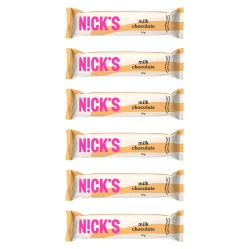 Zestaw 6x N!CK'S Nicks Baton Milk Chocolate bez cukru 25g