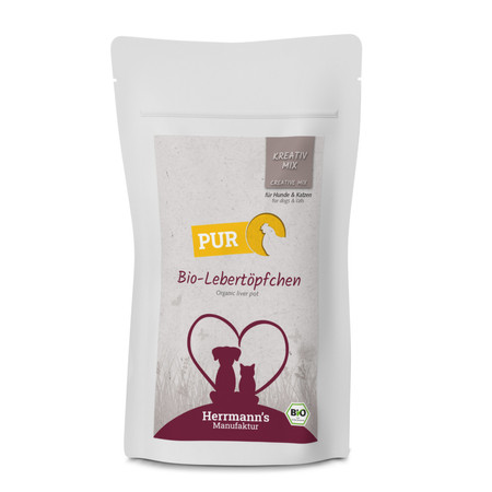 HERRMANN'S MANUFAKTUR Kreativ Mix Bio Lebertöpfchen – pasta z wątróbki kurczaka ekologicznego (100g)