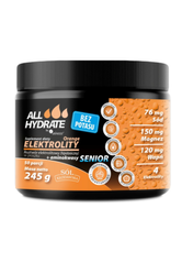 ALLHydrate, Elektrolity Senior BEZ POTASU Orange  245g, 50 porcji