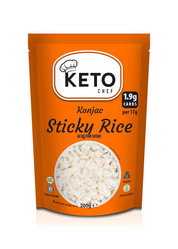 Keto Chef Makaron Konjac W Kształcie Ryżu Sticky Rice Do Sushi Bezglutenowy 270g