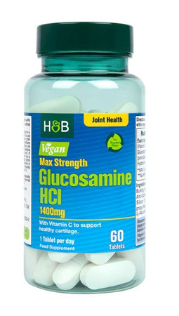 Holland & Barrett  Glucosamine HCl 1400 mg Glukozamina na wsparcie stawów 60 tabl. vege