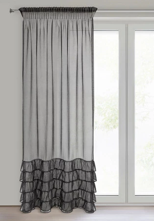 FIRANA GOTOWA CARLI NA TAŚMIE 140 X 250 CM CZARNY