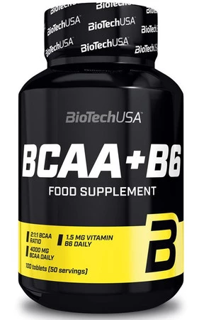 BioTech USA BCAA+ Witamina B6 Aminokwasy 100 tabl.