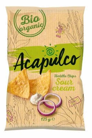 Nachosy o smaku śmietankowo-cebulowym BIO 125 g