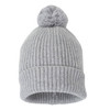 Lodger Czapeczka z wełny merino 100% szara Drizzle 6-12 m