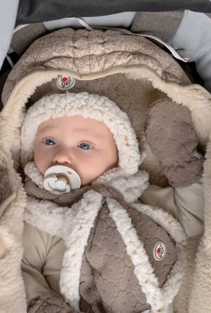 Lodger Dwuwarstwowy szaliczek z polaru brązowy Fleece Buffalo