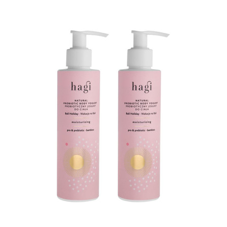Zestaw: 2x Hagi - Naturalny probiotyczny jogurt do ciała nawilżający WAKACJE NA BALI 200 ml