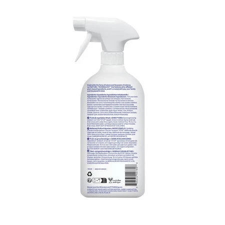 Attitude NATURE+, Bezzapachowy spray do mycia owoców i warzyw, 800 ml
