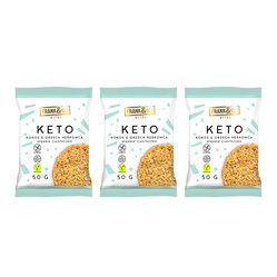 Zestaw: 3x Keto miękkie ciasteczko kokos & orzech nerkowca 50g