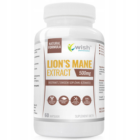 Wish Lion'S Mane Extract 500 Mg 60 kaps.