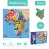 Mudpuppy Puzzle konturowe Mapa Afryki 70 elementów 5+