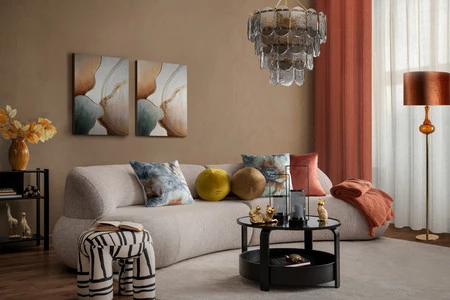 Poszewka Len 43 45 x 45 cm, Kremowy