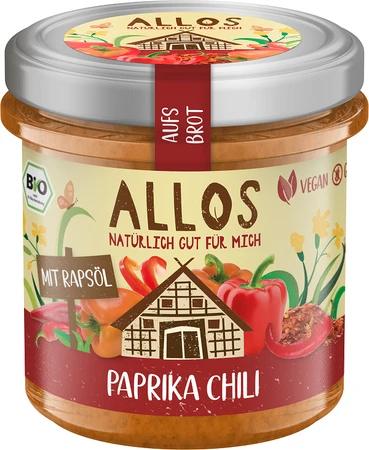 ALLOS PASTA KREMOWA Z PAPRYKĄ I CHILI BEZGLUTENOWA BIO 140 g