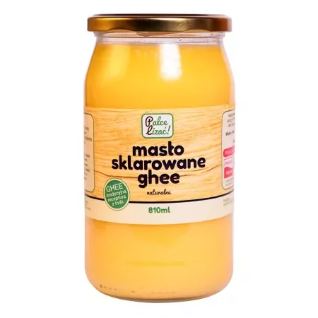 Palce lizać Masło Sklarowane Ghee Naturalne 810 ml