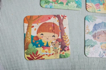 Janod Puzzle progresywne w walizce Pory roku 4 układanki – 6, 9, 12 i 16 elementów 2+