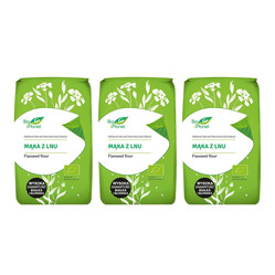 Zestaw: 3x MĄKA Z LNU BIO 400 g - BIO PLANET