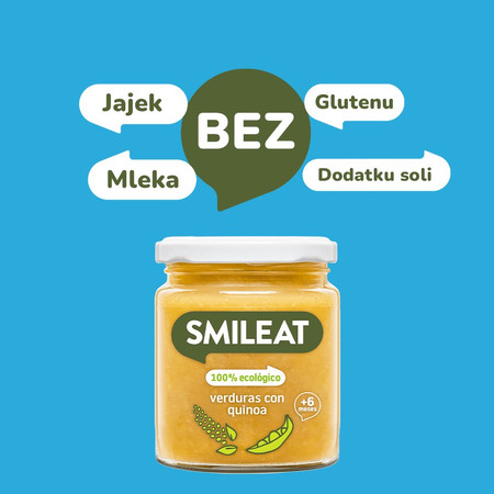 Smileat, BIO Słoiczek z warzywami i komosą ryżową 6m+, 230 g