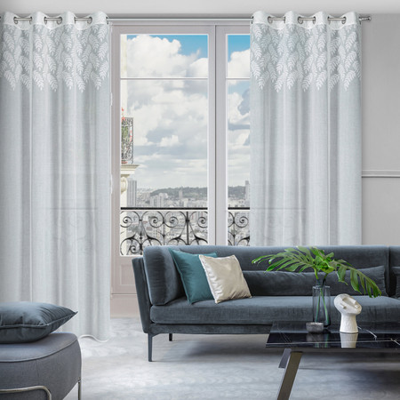 FIRANA GOTOWA ANET 140 X 250 CM BIAŁY
