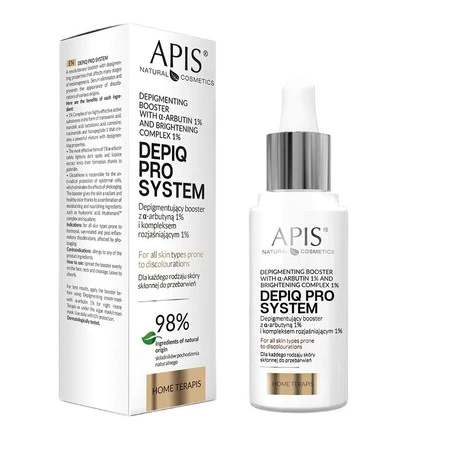 Depiq Pro System depigmentujący booster z α-arbutyną 1% i kompleksem rozjaśniającym 1% 30ml