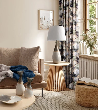 ZASŁONA GOTOWA LOTOS NA TAŚMIE 140 X 270 CM BEŻOWY