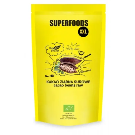 Bio Planet − Superfoods, kakao ziarna surowe BIO − 600 g