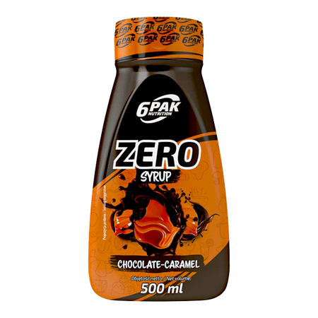6PAK SYRUP ZERO Syrop Zero cukru 500ml smak czekolada - karmel