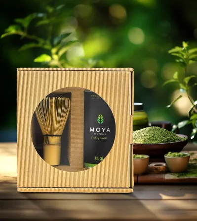 Moya Matcha - zestaw do matchy, miotełka + matcha - 30g
