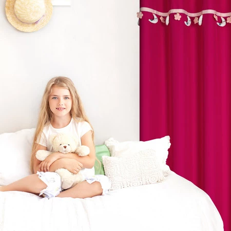 ZASŁONA GOTOWA MOON 2 140 X 250 CM AMARANTOWY