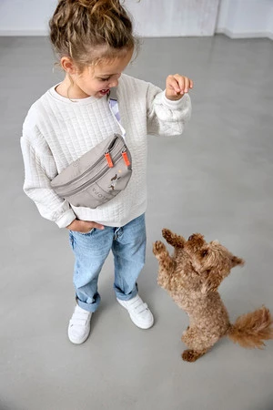 PALOPA Torebka nerka na smakołyki dla psa mini Enja taupe