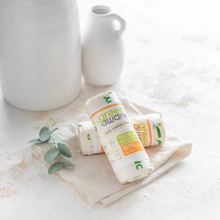 GreenAware, Kompostowalne reklamówki wielokrotnego użytku 30 L, 10 szt.