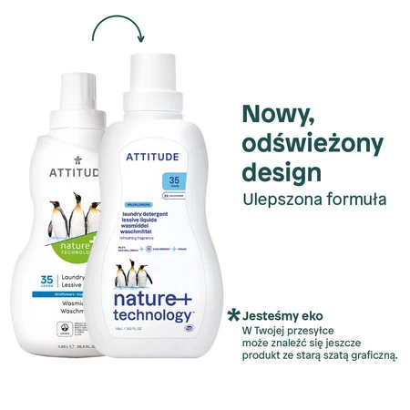 Attitude NATURE+, Płyn do prania o zapachu kwiatów polnych, 1050 ml